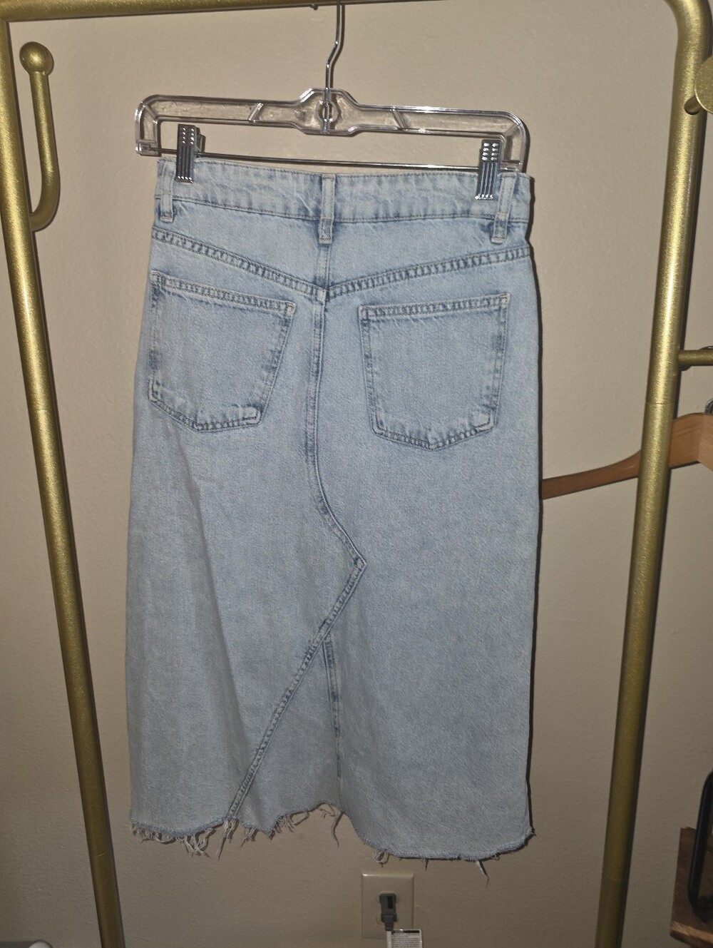Zara Girls Denim Maxi Skirt With Adjustable Waist Size Girls 14 - Picture 2 of 6
